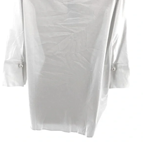Tuckernuck | NEW Blanc Willow Three-quarter Sleeve Blouse in White Size M - Picture 8 of 9